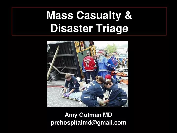 mass casualty disaster triage