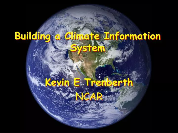 building a climate information system
