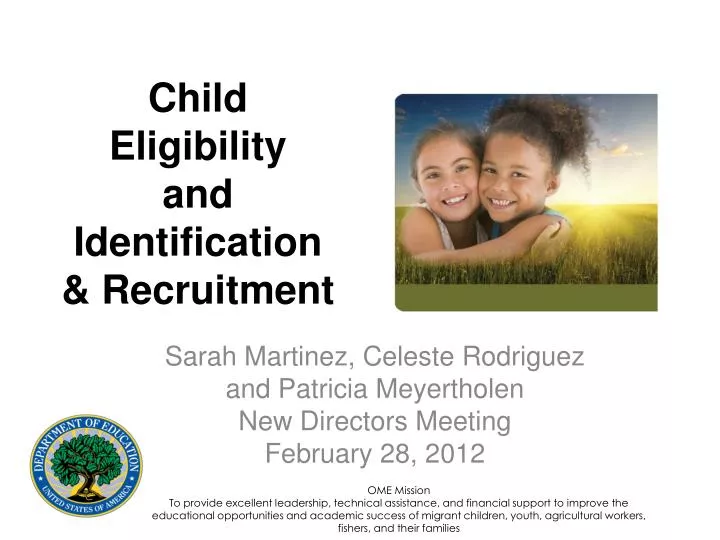 child eligibility and identification recruitment