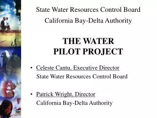 State Water Resources Control Board California Bay-Delta Authority THE WATER PILOT PROJECT