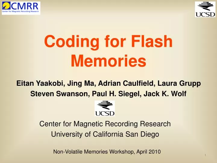 coding for flash memories