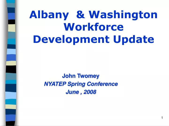 albany washington workforce development update