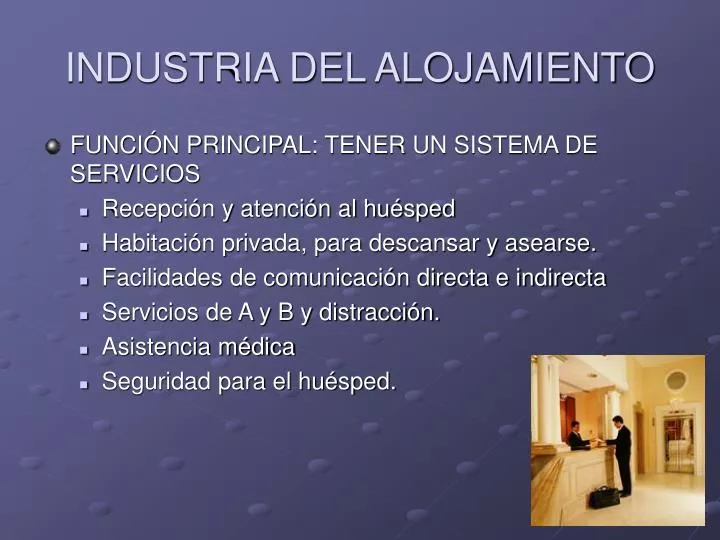 industria del alojamiento