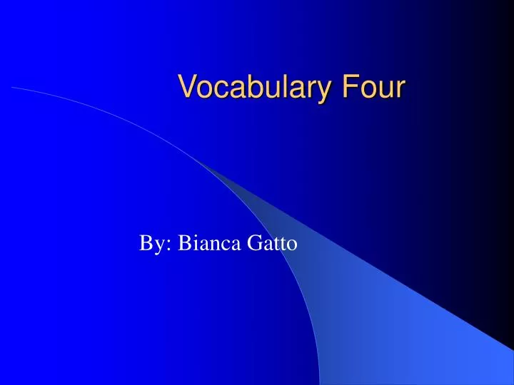 vocabulary four