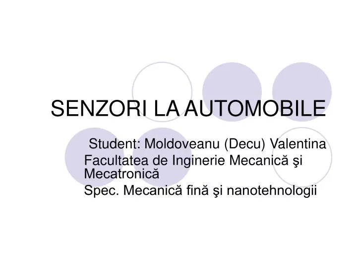 senzori la automobile