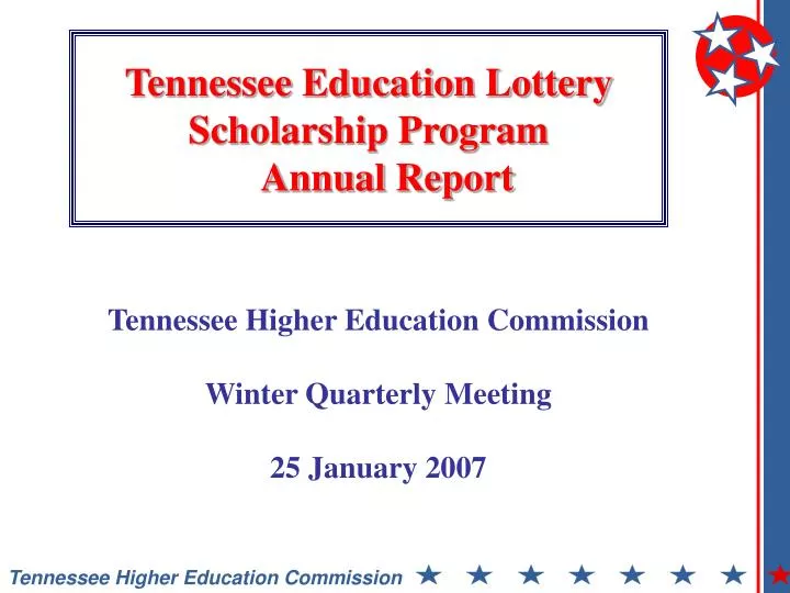 tennessee education lottery scholarship program annual report