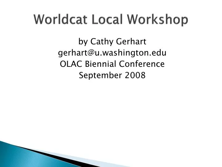 worldcat local workshop