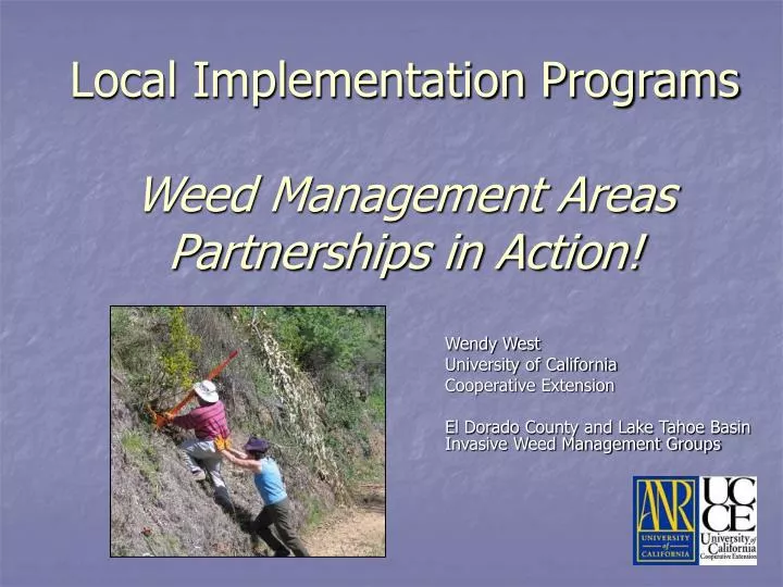 local implementation programs weed management areas partnerships in action