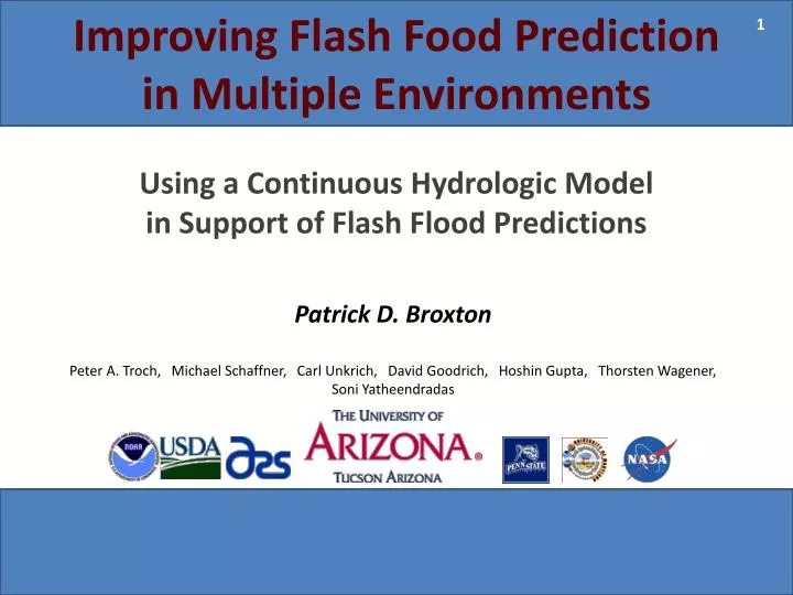 improving flash food prediction in multiple environments