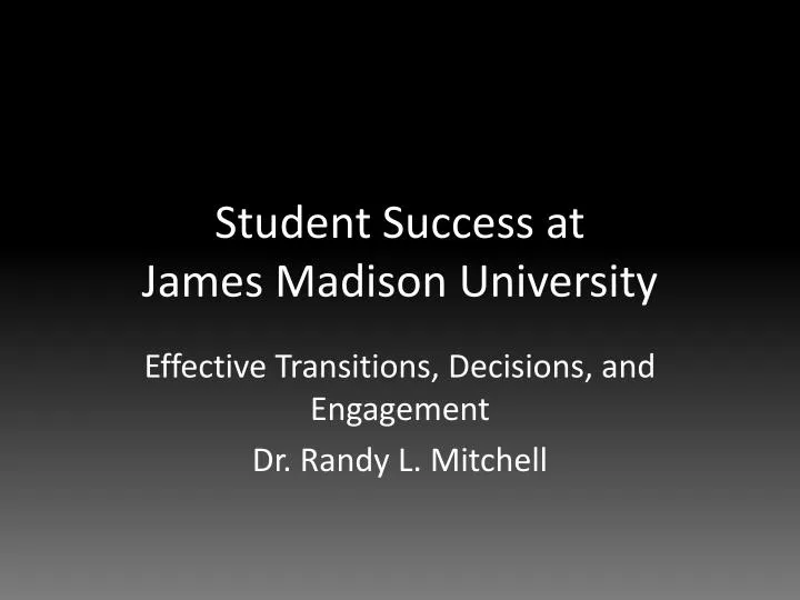 student success at james madison university