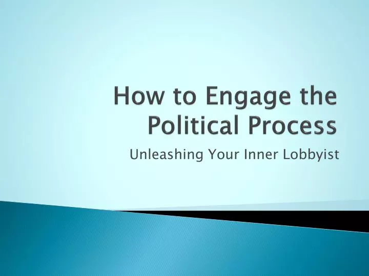 how to engage the political process