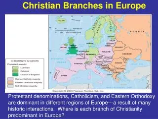 Christian Branches in Europe