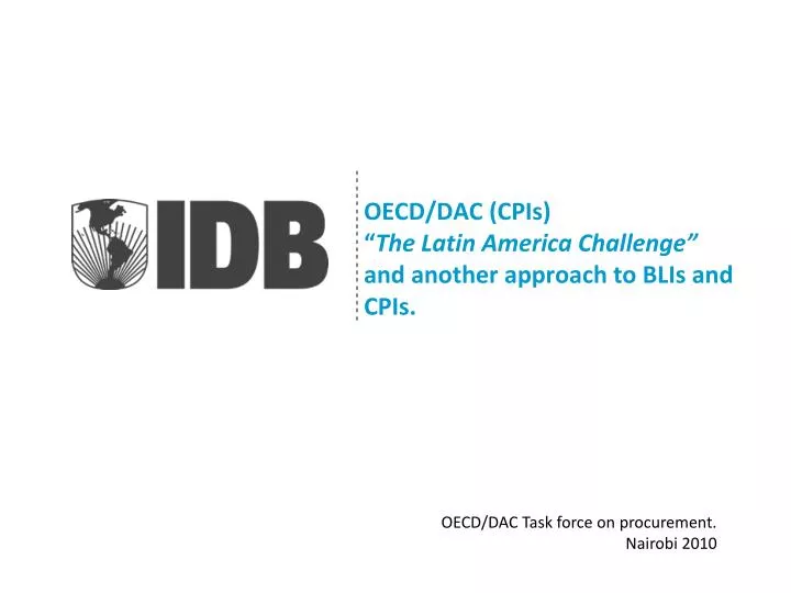 oecd dac cpis the latin america challenge and another approach to blis and cpis