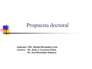 Propuesta doctoral