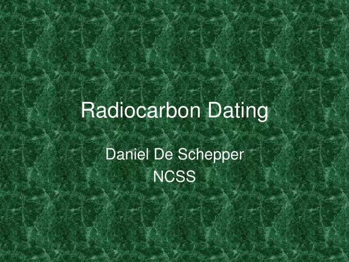radiocarbon dating
