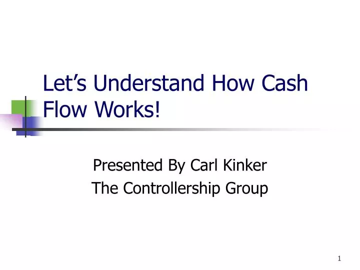 let s understand how cash flow works