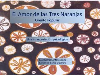 el amor de las tres naranjas cuento popular