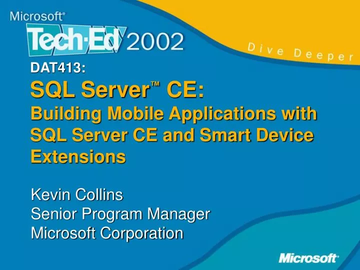 dat413 sql server ce building mobile applications with sql server ce and smart device extensions