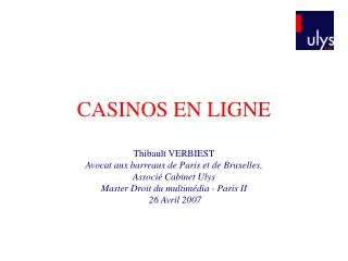 CASINOS EN LIGNE