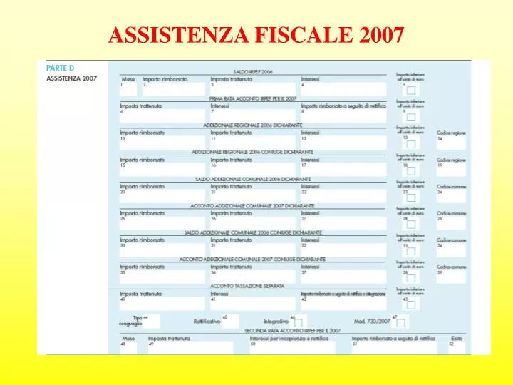 assistenza fiscale 2007
