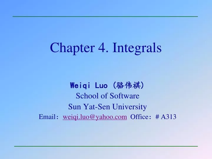 chapter 4 integrals