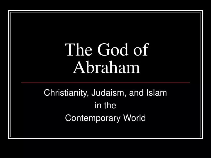 the god of abraham