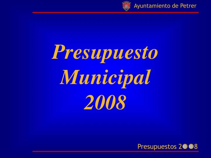 presupuesto municipal 2008