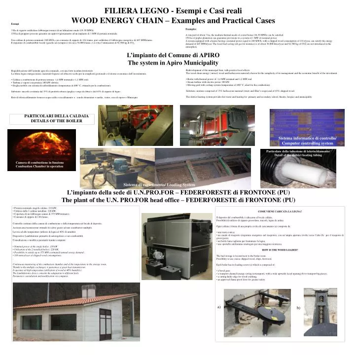 filiera legno esempi e casi reali wood energy chain examples and practical cases