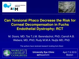 Can Torsional Phaco Decrease the Risk for Corneal Decompensation in Fuchs Endothelial Dystrophy: RCT