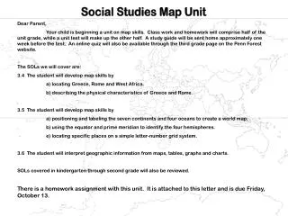 Social Studies Map Unit