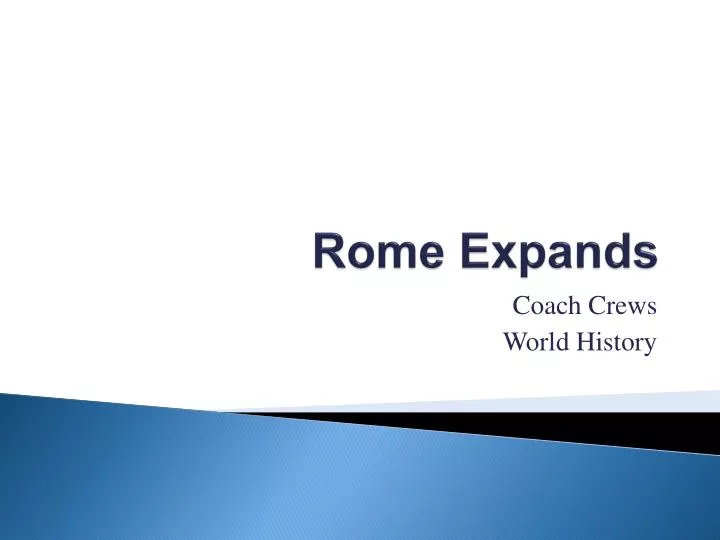 rome expands