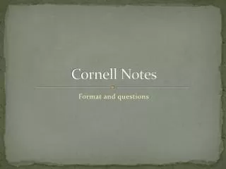 cornell notes