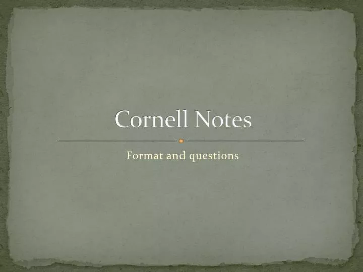 cornell notes