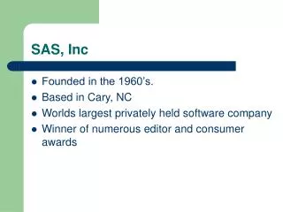 SAS, Inc