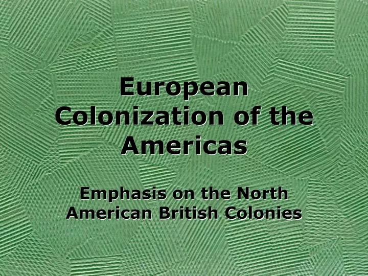 european colonization of the americas
