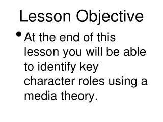 Lesson Objective