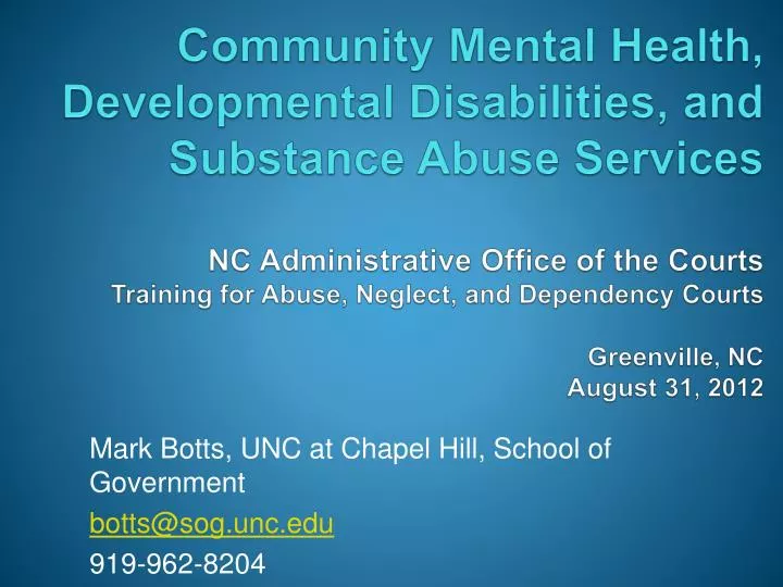 mark botts unc at chapel hill school of government botts@sog unc edu 919 962 8204