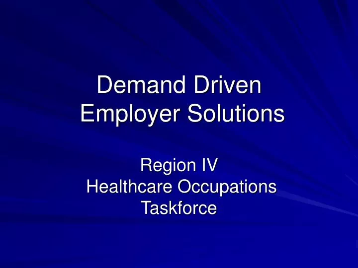 demand driven employer solutions