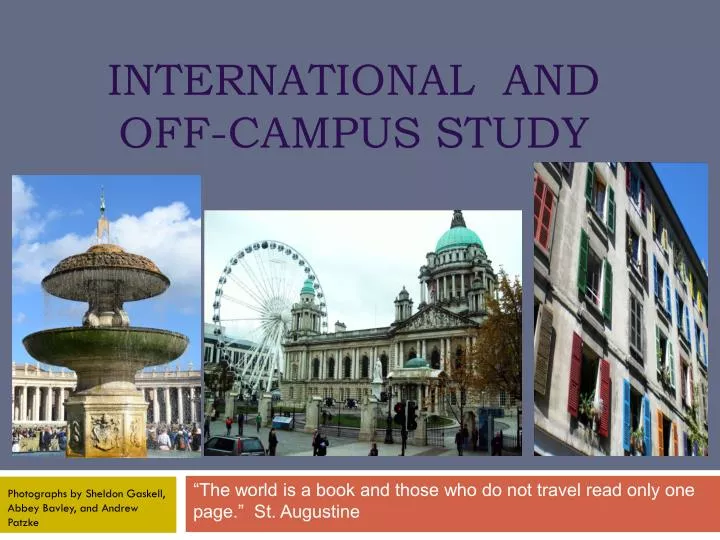 international and off campus study