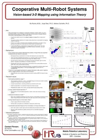 Cooperative Multi-Robot Systems Vision-based 3-D Mapping using Information Theory