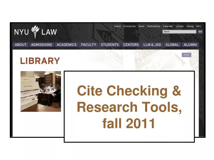 cite checking research tools fall 2011