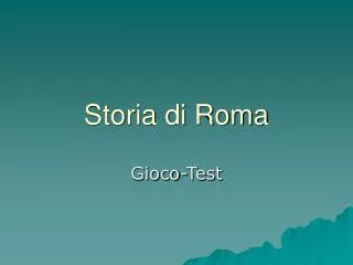 storia di roma