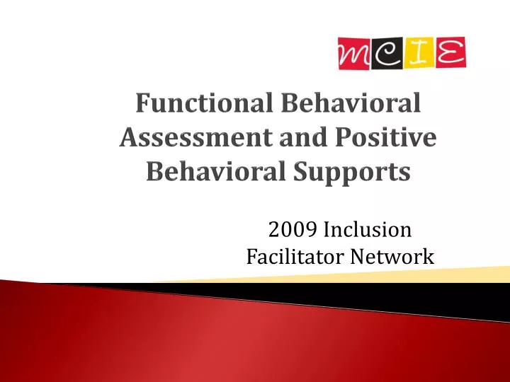 functional behavioral assessment and positive behavioral supports