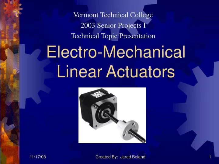 electro mechanical linear actuators