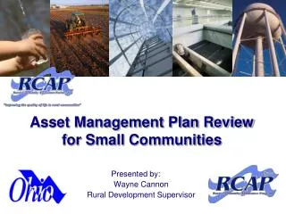 Asset Management Plan Review for Small Communities