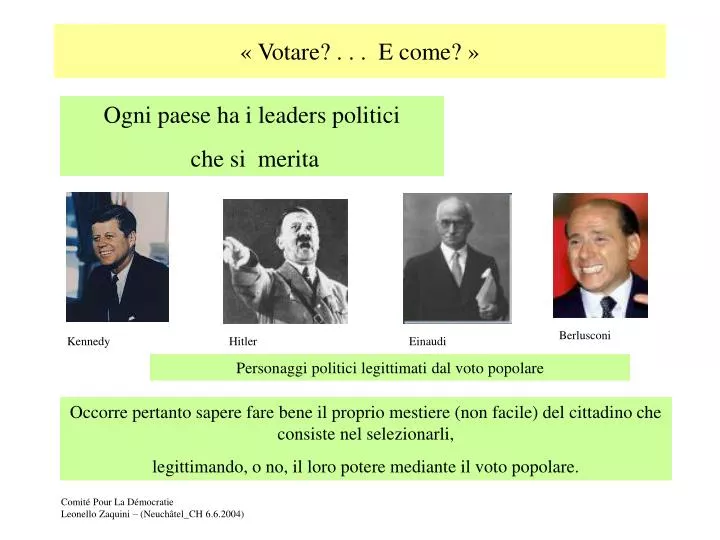 votare e come