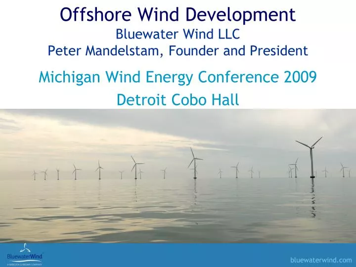offshore wind development bluewater wind llc peter mandelstam founder and president