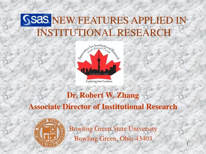 new features applied in institutional research