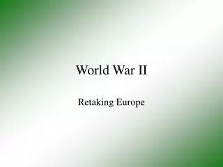 World War II