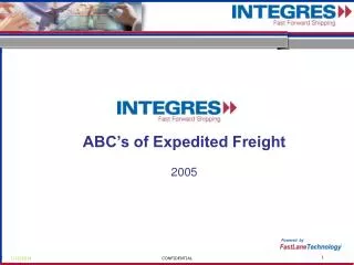 ABC’s of Expedited Freight 2005